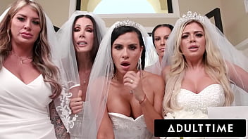 Busty bride dominates wedding planner in wild group sex encounter